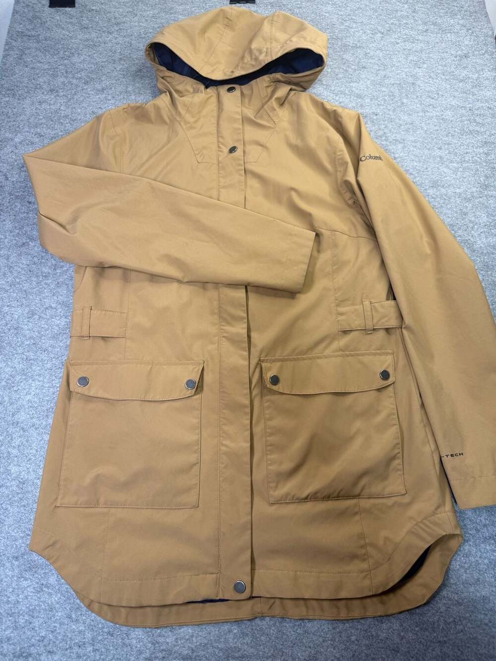 Columbia Here And There Trench Jacket Size M Brown Waterproof Rain Coat
